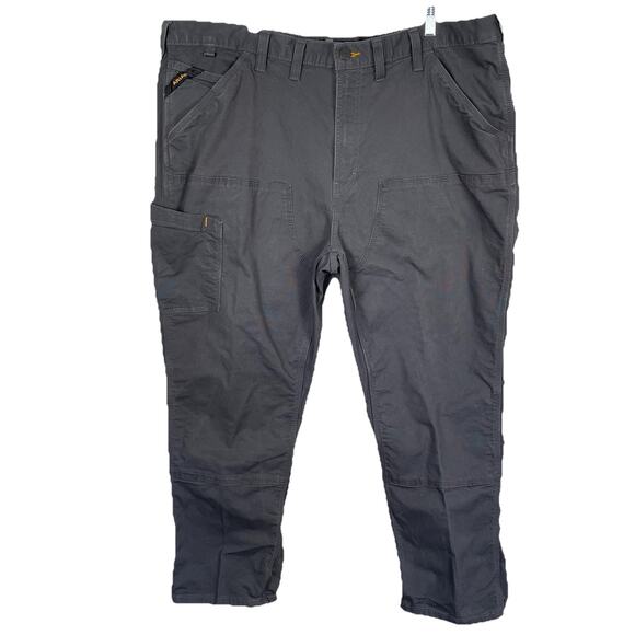 Ariat Rebar M4 Double Front Pants Men 46x30 Gray Canvas Relaxed Straight Utility - Picture 1 of 16